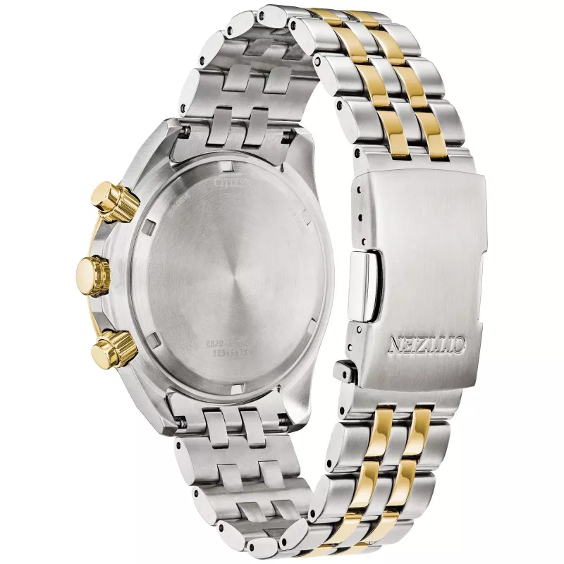 CITIZEN Eco-Drive chronograaf horloge BL5564-55H 44mm staal grijze wijzerplaat