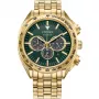 CITIZEN Eco-Drive chronograaf horloge CA4542-59X 43mm edelstaal groene wijzerplaat