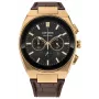 CITIZEN Eco-Drive chronograaf horloge CA4583-01E 43mm bruin leer
