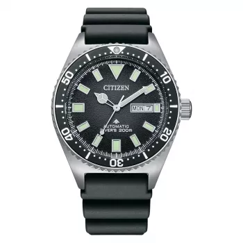 CITIZEN heren automatisch duikhorloge NY0120-01E 41mm zwarte wijzerplaat zwarte rubberen band