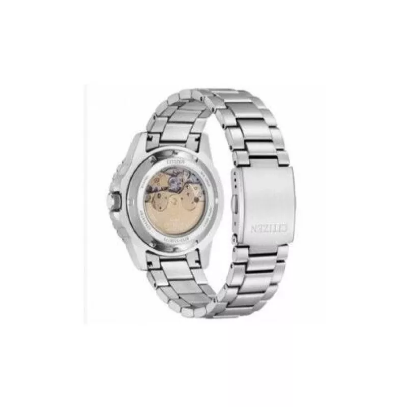CITIZEN heren automatisch horloge NJ0170-83X 43mm roestvrij staal groene wijzerplaat