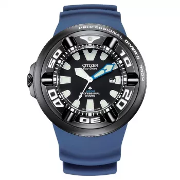 CITIZEN heren duikhorloge Eco-Drive BJ8055-04E 48mm zwarte wijzerplaat zwarte urethaan band