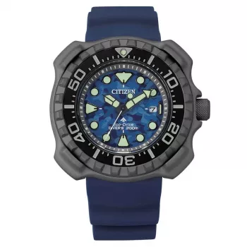 CITIZEN Promaster Marine Eco-Drive duikhorloge BN0227-09L 46,5mm blauwe wijzerplaat blauwe polyurethaan band