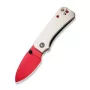 CIVIVI Baby Banter mes, Ivory G10 rood
