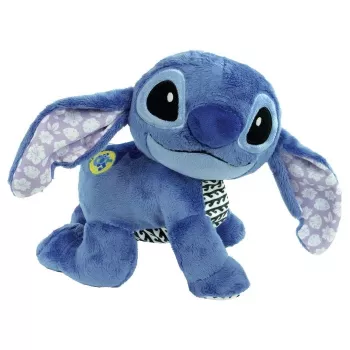 Clementoni Disney Baby Stitch We Crawl Together knuffel, blauw, 25 cm, vanaf de geboorte