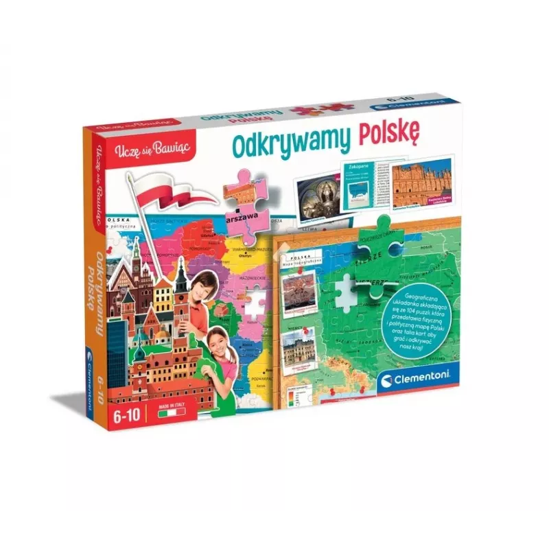 Clementoni leerspel Ontdek Polen spelend leren Poolse taal 50776