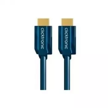 CLICKTRONIC standaard HDMI-kabel met ethernet (HDMI A naar HDMI A) - 20 m, High Speed, 4K, 3D, zwart