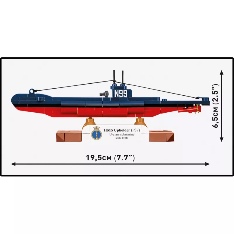 COBI HMS Upholder (P37) U-class Onderzeeboot 1:300 Schaal Model Bouwstenen Set 4862