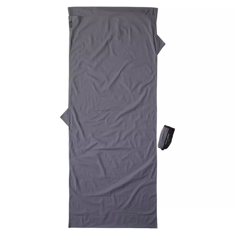 Cocoon CT44 Light Travel slaapzaklaken – rechthoekig, 220 x 90 cm, 100% katoen, Elephant Grey