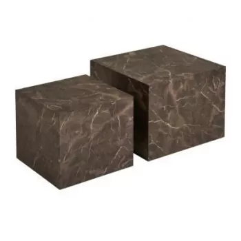 Salontafel bruin set 40x40x36 50x50x40