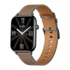 COLMI C28 smartwatch – zwart + bruine leren band