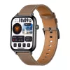 COLMI C28 smartwatch – zwart + bruine leren band