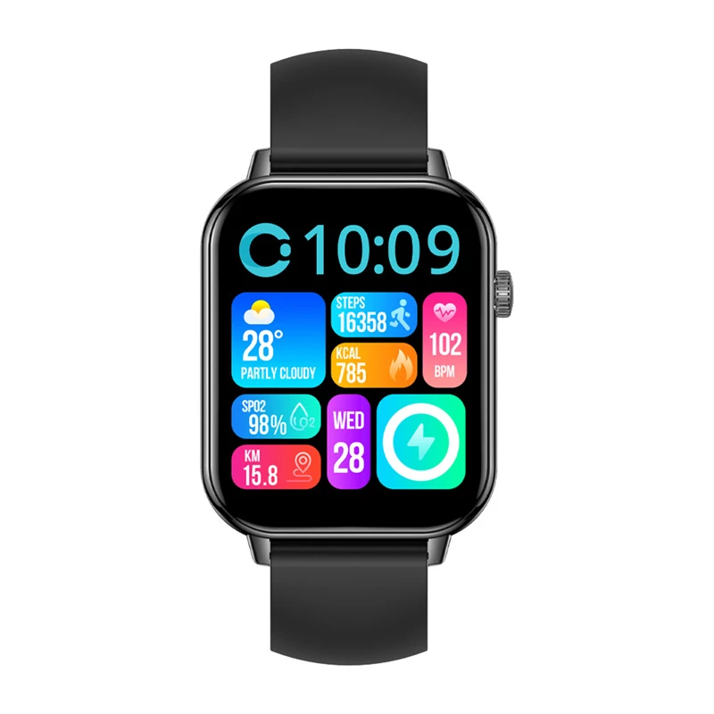 COLMI C28 smartwatch - zwart siliconen