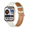 COLMI C28 smartwatch in goud met witte leren band