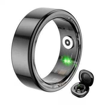 COLMI R02 smart ring, maat 8, 18,1 mm (zwart) + oplaadcase