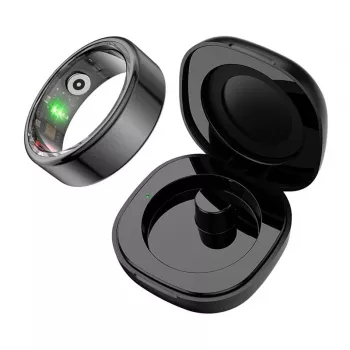 COLMI R02 smart ring, maat 8, 18,1 mm (zwart) + oplaadcase