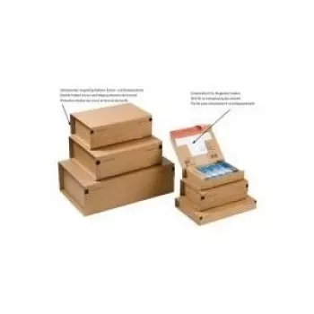 ColomPac CP 066.02 verzenddoos SM, bruin, binnenmaat 215 x 155 x 43 mm, zelfklevend