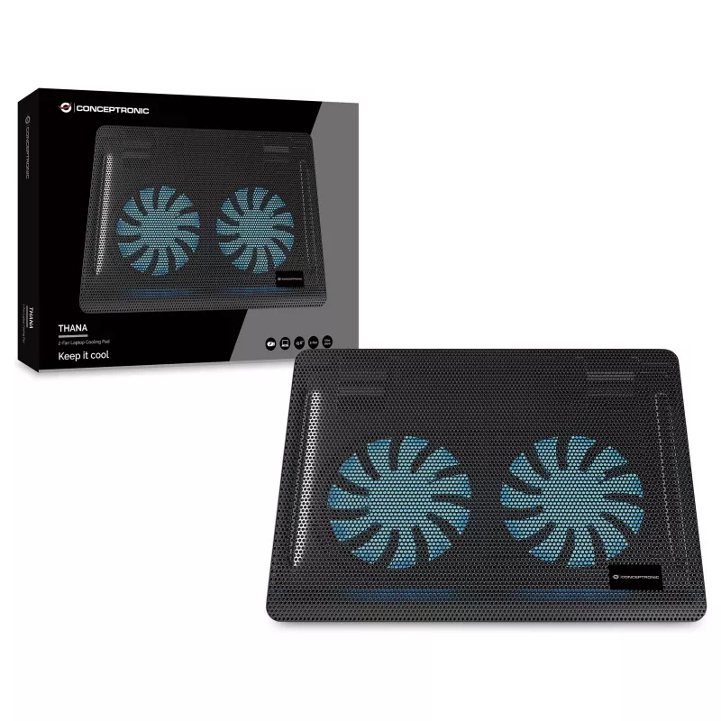 Conceptronic CNBCOOLPAD2F notebook-koelpad 39,6 cm (15,6 inch)