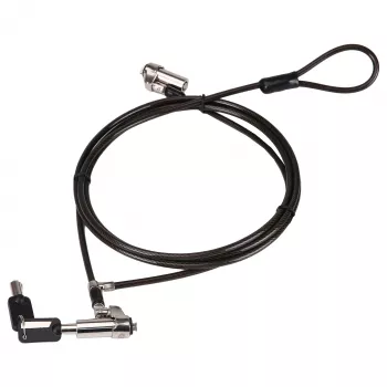 Conceptronic NBT Nano-Lock Dual laptop hangslot, 4-cijferig, 1,8 m staalkabel, zwart/zilver