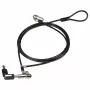 Conceptronic NBT Nano-Lock Dual laptop hangslot, 4-cijferig, 1,8 m staalkabel, zwart/zilver