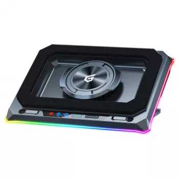 Conceptronic THYIA03B USB-C laptop-koelpad met smartphonehouder, RGB, 12V
