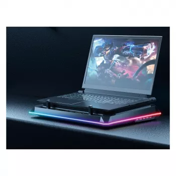 Conceptronic THYIA04B USB-C laptopkoelpad met telefoonhouder