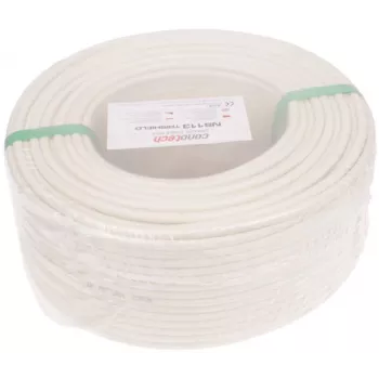 CONOTECH NS-585 coaxkabel NS113TRI HQ 1m 75 Ohm drievoudig afgeschermd wit