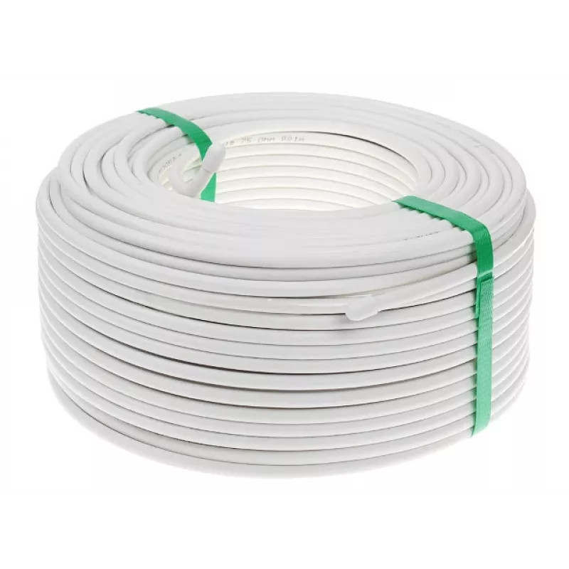 CONOTECH NS100 Trishield coaxkabel 1m wit 75 Ohm drievoudig afgeschermd