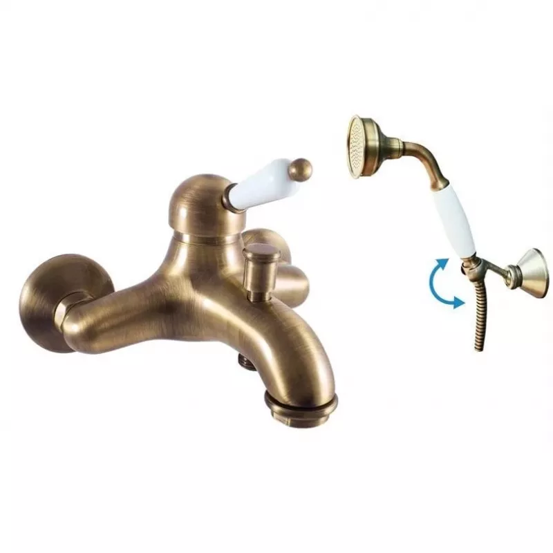 CONTIPRO Colorado eenhendel-badkraan met handdouche en accessoires L554.5/2SM chroom
