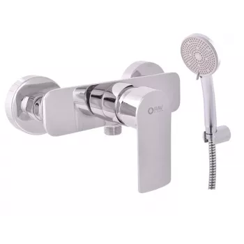 CONTIPRO douchemengkraan DVT481.5/1 chroom wandgemonteerd eenhendelmengkraan van messing met keramische cartridge, G 1/2 inch uitgang, 150 mm aansluitafstand