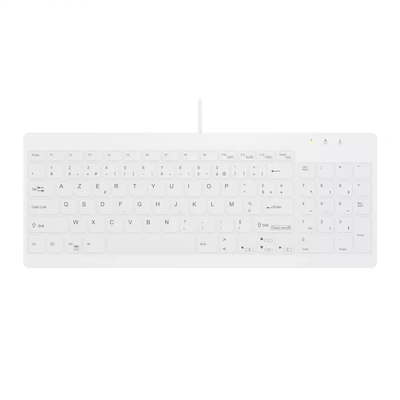 Contour ACTIVE KEY Hygiene Compact Ultraflat bedrade USB-toetsenbord zwart (AK-C7012F-UVS-W/FR)