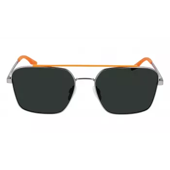 Converse CV101SACTITE7 Herenzonnebril - Mat Zwart Montuur, Rookgrijze Glazen, 56 mm