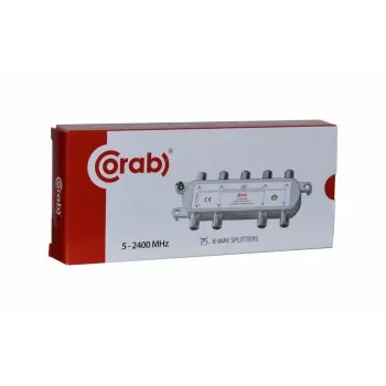 CORAB 8-voudige splitter 5-2400 MHz met DC-doorlaat