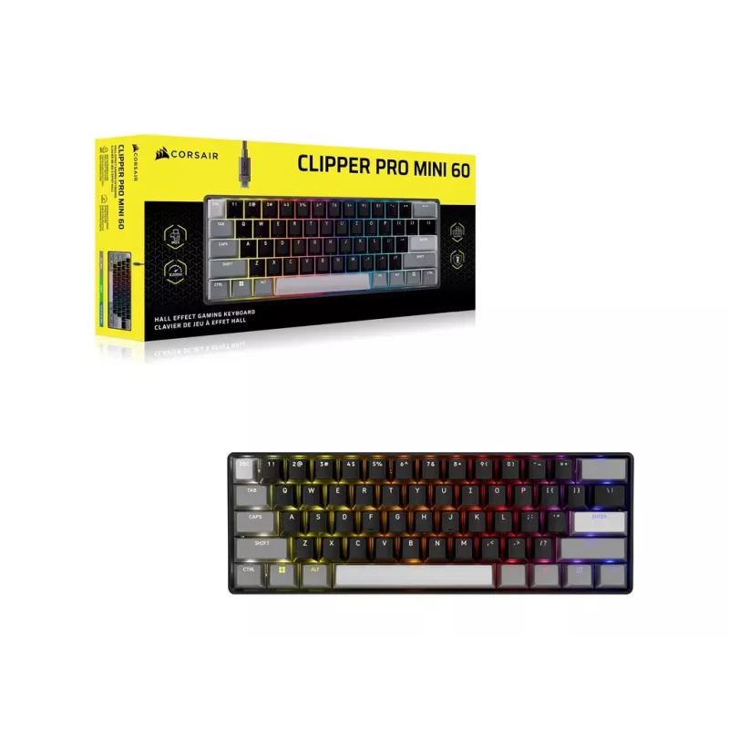CORSAIR CLIPPER PRO MINI 60 Hall Effect gaming-toetsenbord zwart