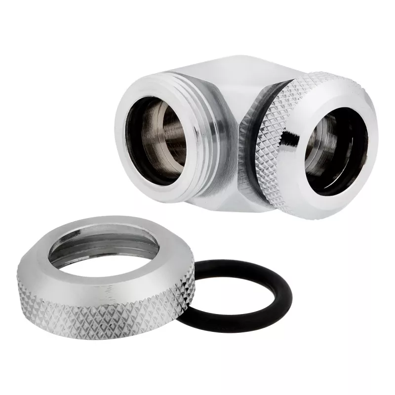 Corsair CX-9052021-WW chroom instelvloeistof messing 1/4 inch 90 graden aansluiting