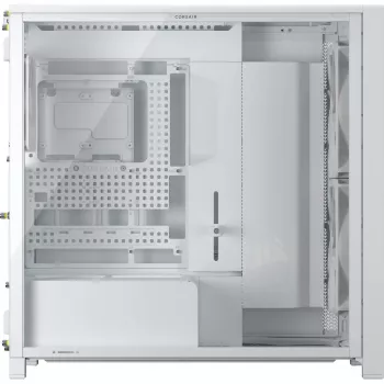 Corsair FRAME 5000D WOOD RS mid-tower pc-behuizing, wit/nootboom, gehard glas, ATX, E-ATX, Micro-ATX, Mini-ITX, staal/kunststof, gaming
