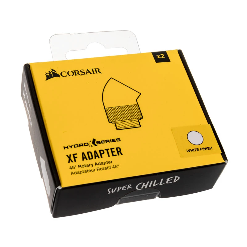 Corsair Hydro X Series 45° rotary adapter - fitting voor vloeistofkoeling - wit (2-pack)