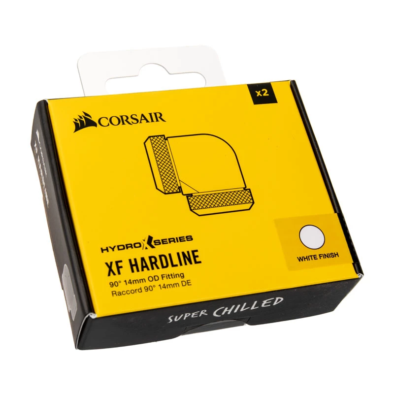 Corsair Hydro X Series XF Hardline 90° 14mm OD - Hoekadapter voor Waterkoeling - Wit (2-pack)