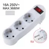 CP EU3 Perfect Travel Slim 180 graden euro stopcontact-uitbreiding naar 3 stopcontacten 250V 16A zwart