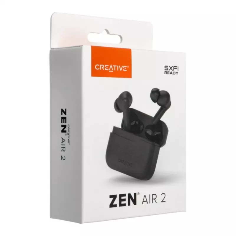 Creative Zen Air 2 True Wireless In-ear Hoofdtelefoon met Hybride ANC, Zwart