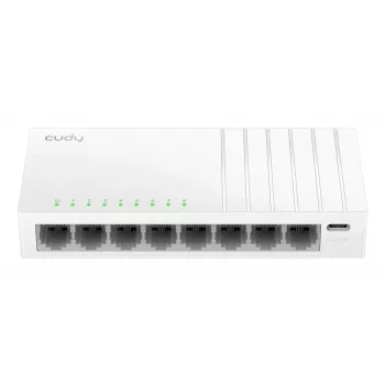 CUDY GS108U 8-poorts Gigabit unmanaged switch, metalen behuizing, USB-C-voeding