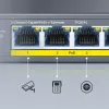 CUDY POE40 4-poorts PoE switch/extender met 1 uplink, 802.3af/at, 250m extend, metalen behuizing