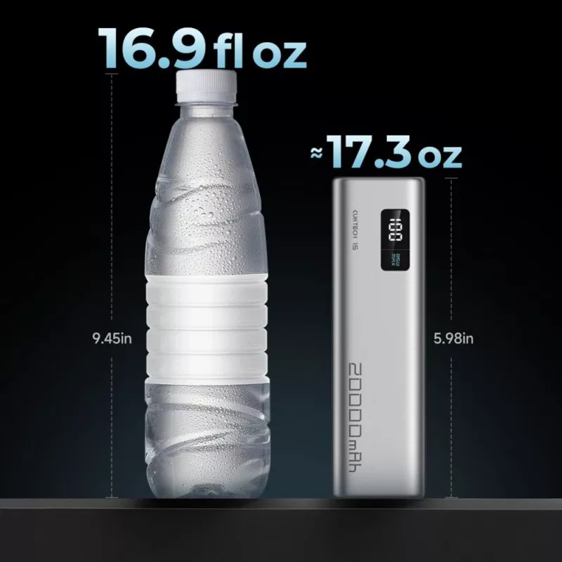 Cuktech CUKP200XGLGR 20000 mAh 100W powerbank grijs