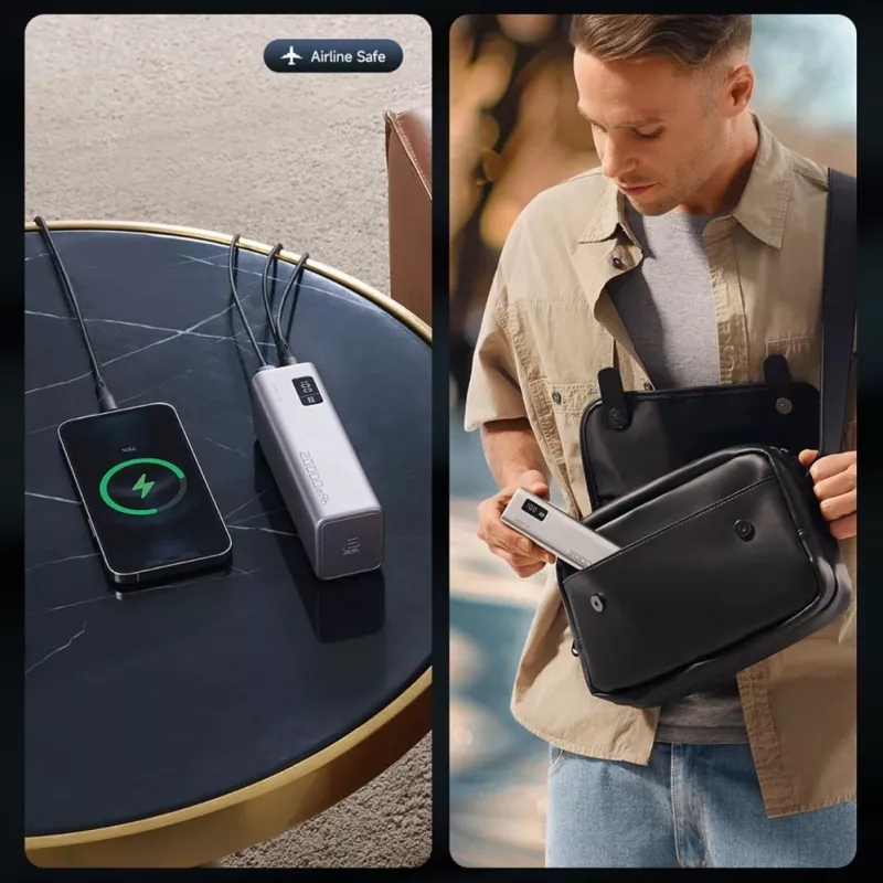 Cuktech CUKP200XGLGR 20000 mAh 100W powerbank grijs