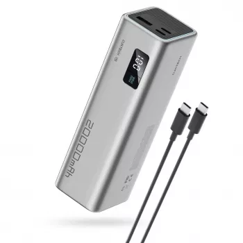 Cuktech CUKP200XGLGR 20000 mAh 100W powerbank grijs