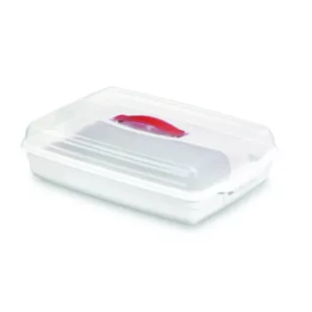 CURVER taarttransportbox rechthoekig 45x29,5x11,1 cm wit