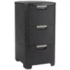 CURVER Infinity gerecyclede boekenkast met 3 lades, 3x14L, donkerbruin