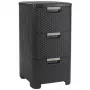 CURVER Infinity gerecyclede boekenkast met 3 lades, 3x14L, donkerbruin
