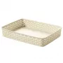 CURVER My Style A4 opbergmand in crème rattanlook — duurzame PP-organizer met geïntegreerde handgrepen, stapelbaar