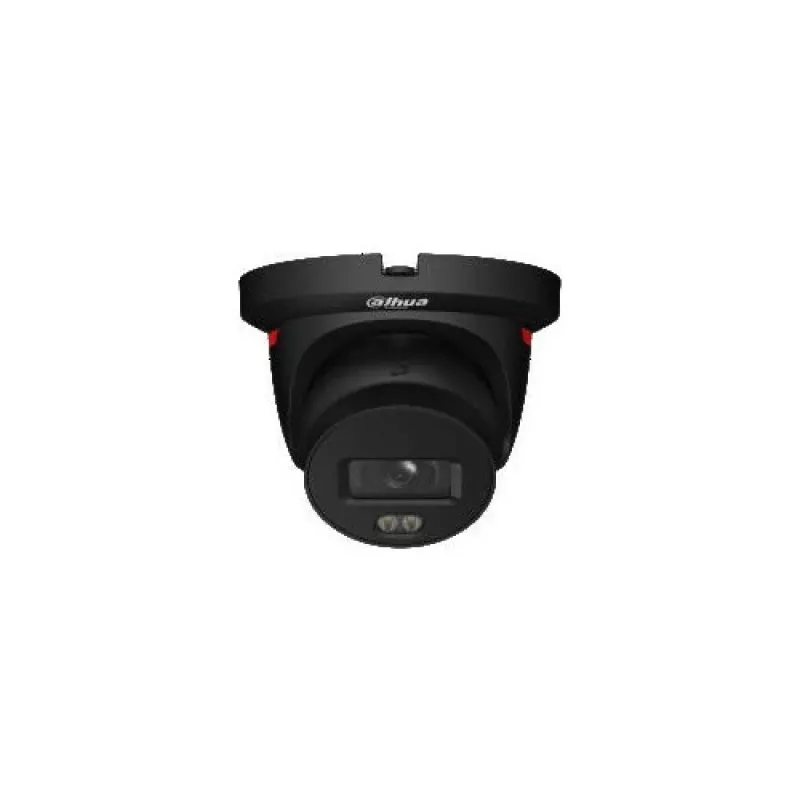 Dahua IPC-HDW2449TH-S-LED-0280B-PROX-BLK IP-camera met LED en zwarte behuizing